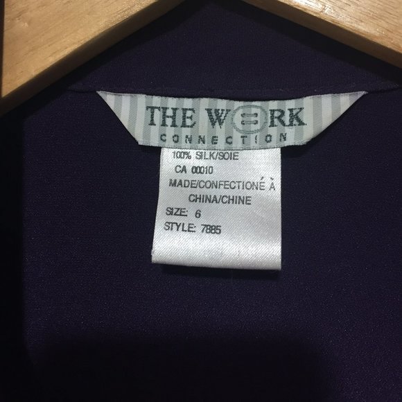 VINTAGE THE WORK CONNECTION TALL SILK BLAZERS SIZE 6 - Picture 4 of 5